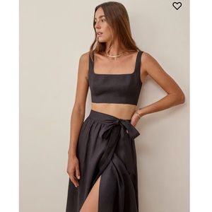 NWT WHITE reformation palm linen two piece